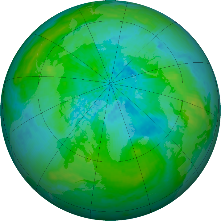 Arctic ozone map for 04 September 2003